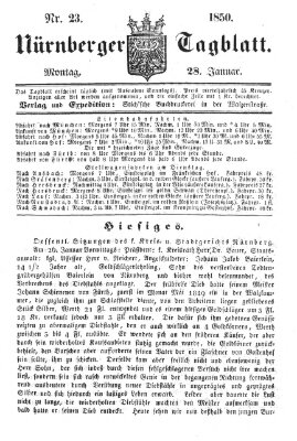 Nürnberger Tagblatt Montag 28. Januar 1850