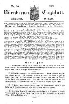 Nürnberger Tagblatt Samstag 9. März 1850