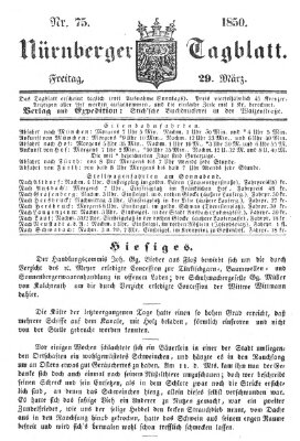 Nürnberger Tagblatt Freitag 29. März 1850