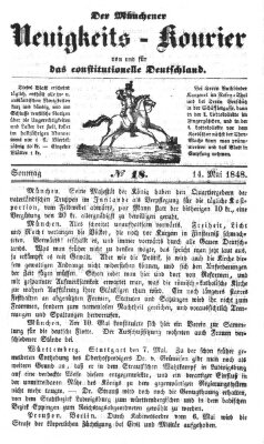 Allerneueste Nachrichten oder Münchener Neuigkeits-Kourier Sonntag 14. Mai 1848