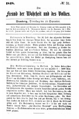 Der Freund der Wahrheit und des Volkes Dienstag 19. September 1848