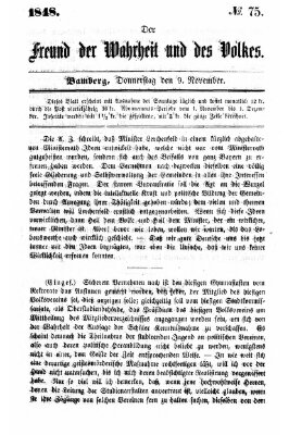 Der Freund der Wahrheit und des Volkes Donnerstag 9. November 1848