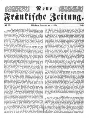 Neue Fränkische Zeitung Donnerstag 29. März 1849