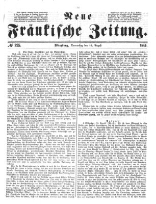 Neue Fränkische Zeitung Donnerstag 23. August 1849