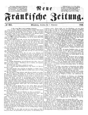 Neue Fränkische Zeitung Samstag 8. September 1849