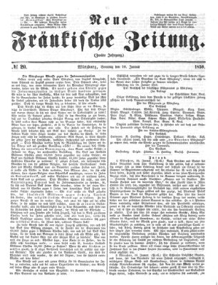 Neue Fränkische Zeitung Sonntag 20. Januar 1850