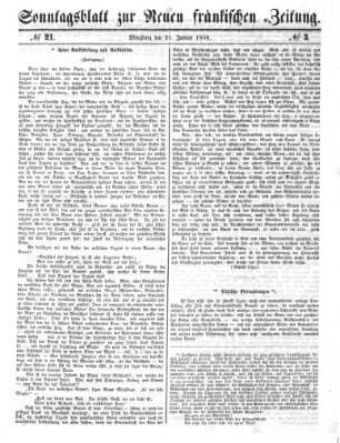 Neue Fränkische Zeitung Montag 21. Januar 1850