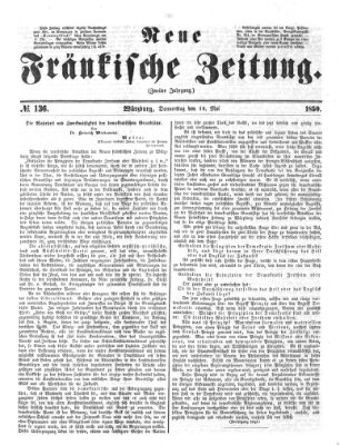 Neue Fränkische Zeitung Donnerstag 16. Mai 1850