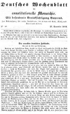 Deutsches Wochenblatt für constitutionelle Monarchie