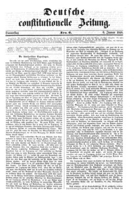 Deutsche constitutionelle Zeitung Donnerstag 6. Januar 1848