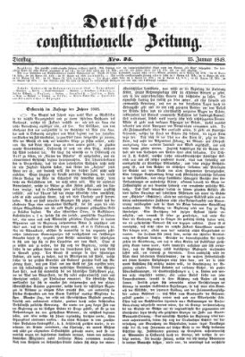 Deutsche constitutionelle Zeitung Dienstag 25. Januar 1848