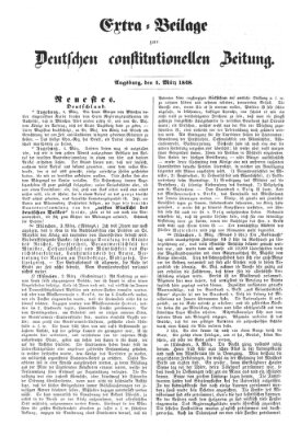 Deutsche constitutionelle Zeitung Samstag 4. März 1848