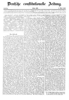 Deutsche constitutionelle Zeitung Samstag 8. April 1848