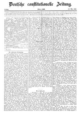 Deutsche constitutionelle Zeitung Freitag 19. Mai 1848