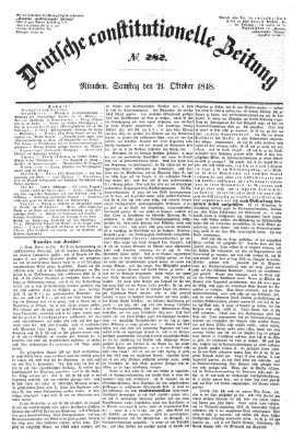 Deutsche constitutionelle Zeitung Samstag 21. Oktober 1848