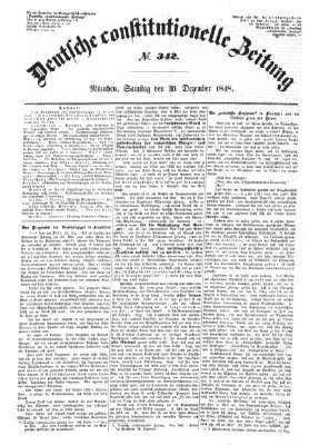 Deutsche constitutionelle Zeitung Samstag 30. Dezember 1848