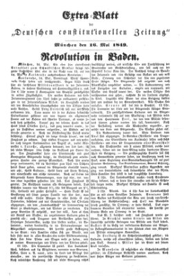 Deutsche constitutionelle Zeitung Mittwoch 16. Mai 1849
