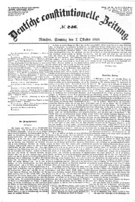 Deutsche constitutionelle Zeitung Samstag 6. Oktober 1849
