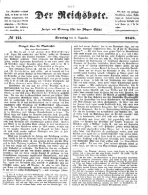 Der Reichsbote Sonntag 3. Dezember 1848