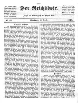Der Reichsbote Samstag 30. Dezember 1848