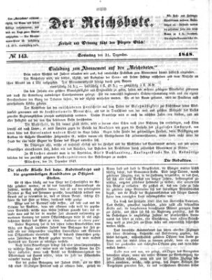 Der Reichsbote Sonntag 31. Dezember 1848