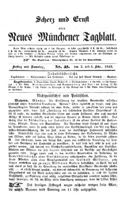 Neues Münchener Tagblatt Freitag 2. Februar 1849