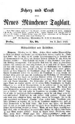 Neues Münchener Tagblatt Dienstag 3. April 1849