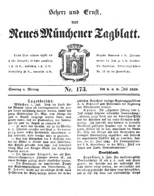 Neues Münchener Tagblatt Sonntag 8. Juli 1849