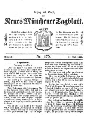 Neues Münchener Tagblatt Mittwoch 11. Juli 1849