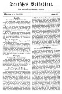 Teutsches Volksblatt Dienstag 6. März 1849