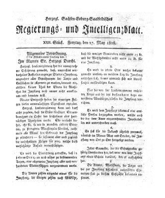 Herzogl.-Sachsen-Coburg-Saalfeldisches Regierungs- und Intelligenzblatt (Coburger Regierungs-Blatt)