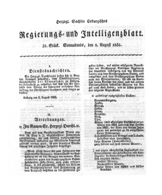 Herzogl.-Sachsen-Coburgisches Regierungs- und Intelligenzblatt (Coburger Regierungs-Blatt)