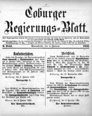 Coburger Regierungsblatt (Coburger Regierungs-Blatt)