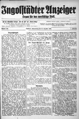 Ingolstädter Anzeiger Donnerstag 18. Dezember 1924