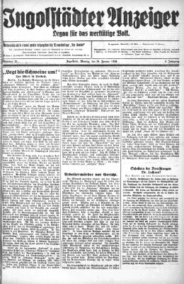 Ingolstädter Anzeiger Montag 18. Januar 1926