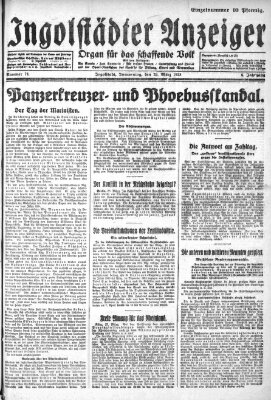 Ingolstädter Anzeiger Donnerstag 29. März 1928