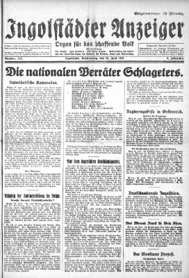 Ingolstädter Anzeiger Donnerstag 28. Juni 1928
