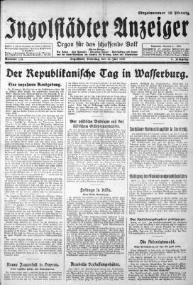 Ingolstädter Anzeiger Dienstag 31. Juli 1928