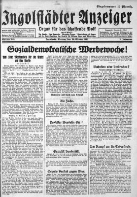Ingolstädter Anzeiger Montag 22. Oktober 1928