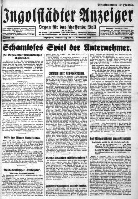 Ingolstädter Anzeiger Donnerstag 22. November 1928