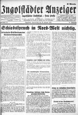 Ingolstädter Anzeiger Donnerstag 24. Januar 1929