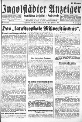 Ingolstädter Anzeiger Samstag 2. Februar 1929