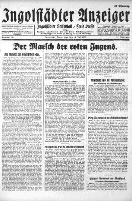 Ingolstädter Anzeiger Donnerstag 18. Juli 1929