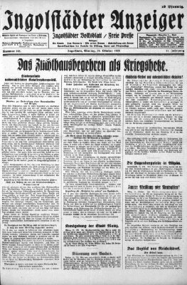 Ingolstädter Anzeiger Montag 28. Oktober 1929