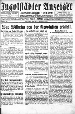 Ingolstädter Anzeiger Montag 11. November 1929