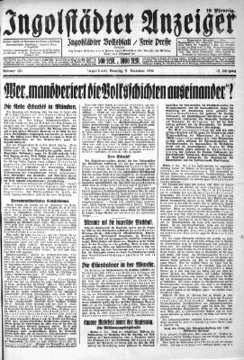 Ingolstädter Anzeiger Dienstag 9. Dezember 1930