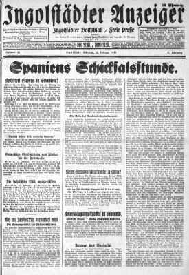 Ingolstädter Anzeiger Mittwoch 18. Februar 1931