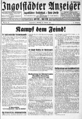 Ingolstädter Anzeiger Mittwoch 25. Februar 1931