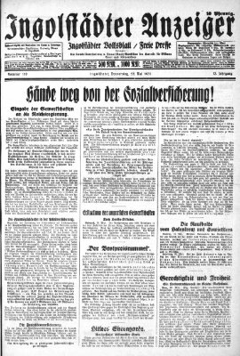 Ingolstädter Anzeiger Donnerstag 28. Mai 1931
