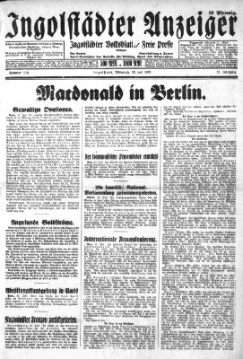 Ingolstädter Anzeiger Mittwoch 29. Juli 1931